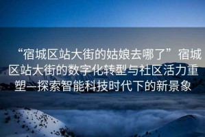 “宿城區站大街的姑娘去哪了”宿城區站大街的數字化轉型與社區活力重塑—探索智能科技時代下的新景象