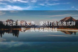 中紀(jì)委重磅發(fā)聲，堅決打擊逃逸式辭職，筑牢反腐防線