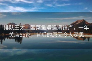 排隊(duì)王太二酸菜魚(yú)遭遇滑鐵盧，一年關(guān)店65家，背后的原因令人深思