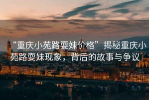 “重慶小苑路耍妹價格”揭秘重慶小苑路耍妹現(xiàn)象，背后的故事與爭議
