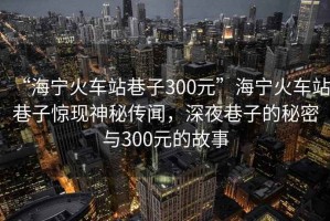 “海寧火車站巷子300元”海寧火車站巷子驚現神秘傳聞，深夜巷子的秘密與300元的故事