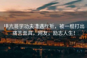 甲亢哥學(xué)功夫遭遇挫折，被一棍打出痛苦面具，網(wǎng)友，勵(lì)志人生！