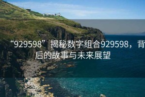 “929598”揭秘數字組合929598，背后的故事與未來展望