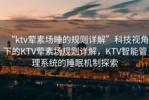 “ktv葷素場睡的規則詳解”科技視角下的KTV葷素場規則詳解，KTV智能管理系統的睡眠機制探索