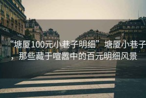 “塘廈100元小巷子明細”塘廈小巷子，那些藏于喧囂中的百元明細風景
