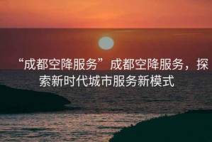 “成都空降服務”成都空降服務，探索新時代城市服務新模式