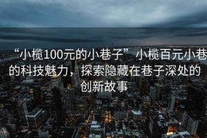 “小欖100元的小巷子”小欖百元小巷的科技魅力，探索隱藏在巷子深處的創(chuàng)新故事