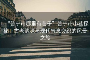 “普寧市哪里有巷子”普寧市小巷探秘，古老韻味與現代氣息交織的風景之旅