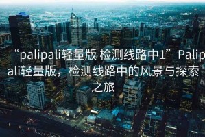 “palipali輕量版 檢測線路中1”Palipali輕量版，檢測線路中的風景與探索之旅