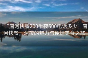 “唐河快餐200半夜500電話多少”唐河快餐，深夜的魅力與便捷美食之旅