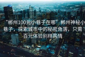 “郴州100元小巷子在哪”郴州神秘小巷子，探索城市中的秘密角落，只需百元體驗別樣風情