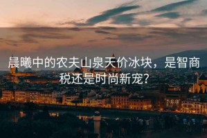 晨曦中的農夫山泉天價冰塊，是智商稅還是時尚新寵？