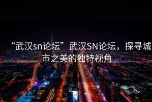 “武漢sn論壇”武漢SN論壇，探尋城市之美的獨特視角