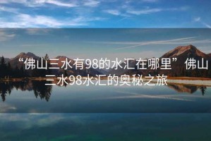 “佛山三水有98的水匯在哪里”佛山三水98水匯的奧秘之旅