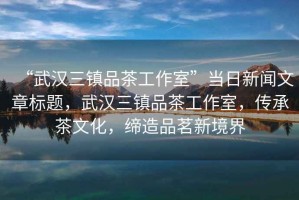 “武漢三鎮(zhèn)品茶工作室”當(dāng)日新聞文章標(biāo)題，武漢三鎮(zhèn)品茶工作室，傳承茶文化，締造品茗新境界