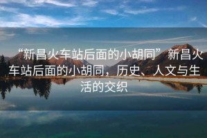 “新昌火車站后面的小胡同”新昌火車站后面的小胡同，歷史、人文與生活的交織