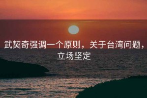 武契奇強(qiáng)調(diào)一個(gè)原則，關(guān)于臺(tái)灣問題，立場(chǎng)堅(jiān)定