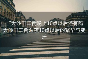 “大沙田二街晚上10點以后還有嗎”大沙田二街深夜10點以后的繁華與變遷