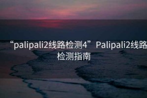 “palipali2線路檢測4”Palipali2線路檢測指南