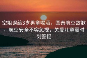 空姐誤給3歲男童喝酒，國泰航空致歉，航空安全不容忽視，關愛兒童需時刻警惕