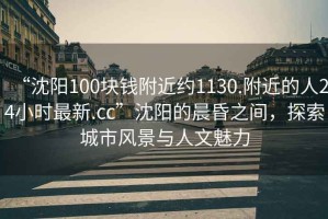 “沈陽100塊錢附近約1130.附近的人24小時最新.cc”沈陽的晨昏之間，探索城市風景與人文魅力