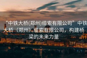 “中鐵大橋(鄭州)纜索有限公司”中鐵大橋（鄭州）纜索有限公司，構建橋梁的未來力量