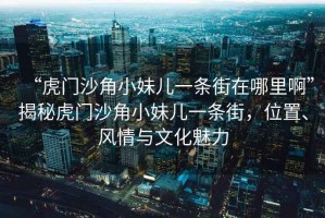 “虎門沙角小妹兒一條街在哪里啊”揭秘虎門沙角小妹兒一條街，位置、風(fēng)情與文化魅力