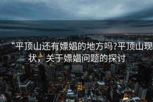 “平頂山還有嫖娼的地方嗎?平頂山現(xiàn)狀，關(guān)于嫖娼問題的探討
