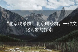 “北京喝茶群”北京喝茶群，一種文化現象的探索