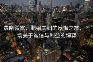 晨曦微露，肥娟夫婦的反悔之旅，一場關于誠信與利益的博弈
