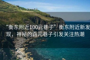 “衡東附近100元巷子”衡東附近新發現，神秘的百元巷子引發關注熱潮