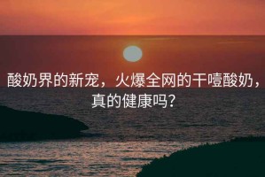 酸奶界的新寵，火爆全網的干噎酸奶，真的健康嗎？