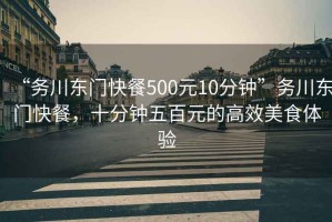 “務川東門快餐500元10分鐘”務川東門快餐，十分鐘五百元的高效美食體驗