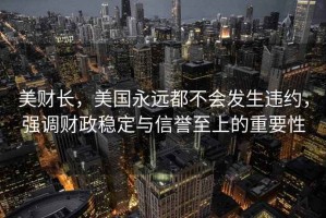 美財長，美國永遠都不會發生違約，強調財政穩定與信譽至上的重要性