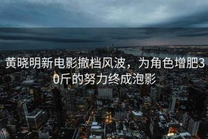 黃曉明新電影撤檔風波，為角色增肥30斤的努力終成泡影