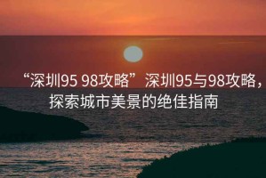 “深圳95 98攻略”深圳95與98攻略，探索城市美景的絕佳指南