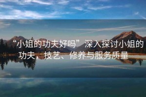 “小姐的功夫好嗎”深入探討小姐的功夫，技藝、修養(yǎng)與服務(wù)質(zhì)量