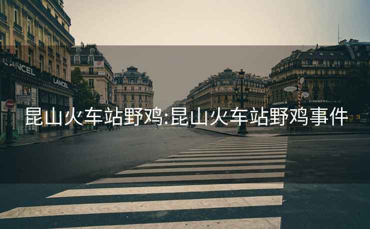 昆山火車站野雞:昆山火車站野雞事件