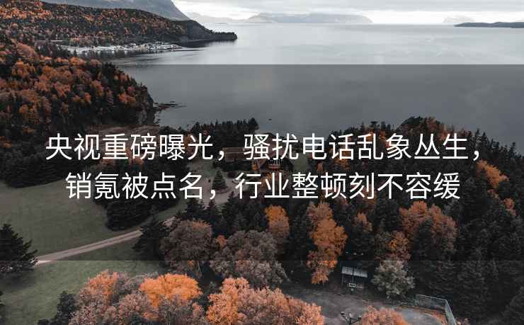 央視重磅曝光，騷擾電話亂象叢生，銷氪被點名，行業整頓刻不容緩