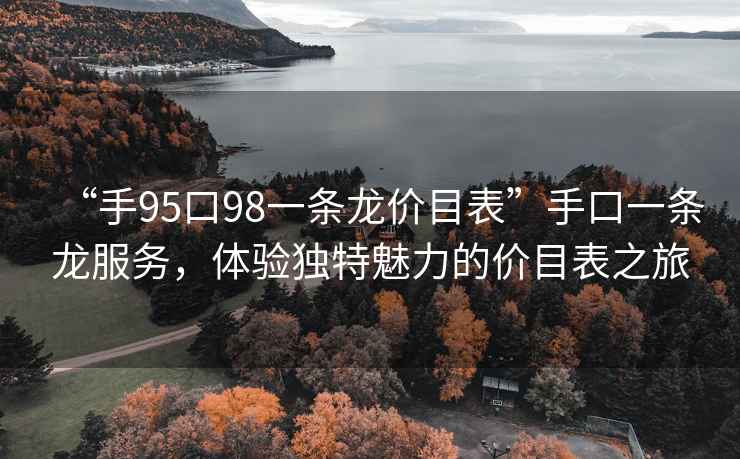 “手95口98一條龍價目表”手口一條龍服務，體驗獨特魅力的價目表之旅
