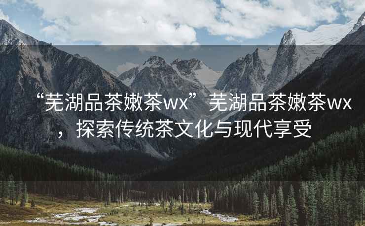 “蕪湖品茶嫩茶wx”蕪湖品茶嫩茶wx，探索傳統(tǒng)茶文化與現(xiàn)代享受