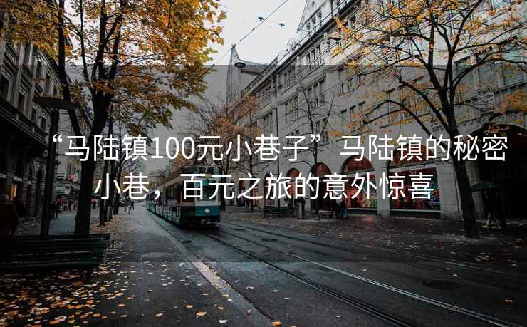 “馬陸鎮100元小巷子”馬陸鎮的秘密小巷，百元之旅的意外驚喜