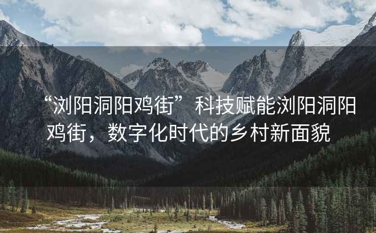 “瀏陽洞陽雞街”科技賦能瀏陽洞陽雞街，數(shù)字化時代的鄉(xiāng)村新面貌