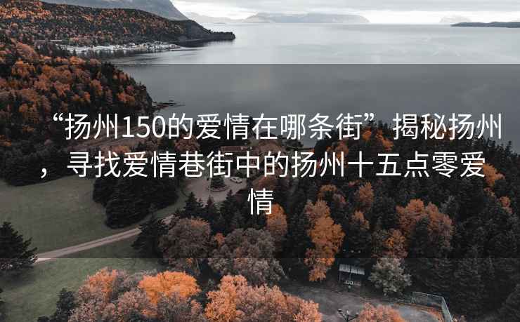 “揚州150的愛情在哪條街”揭秘揚州，尋找愛情巷街中的揚州十五點零愛情