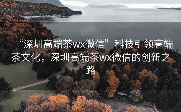 “深圳高端茶wx微信”科技引領高端茶文化，深圳高端茶wx微信的創(chuàng)新之路