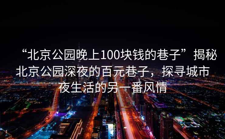“北京公園晚上100塊錢的巷子”揭秘北京公園深夜的百元巷子，探尋城市夜生活的另一番風(fēng)情