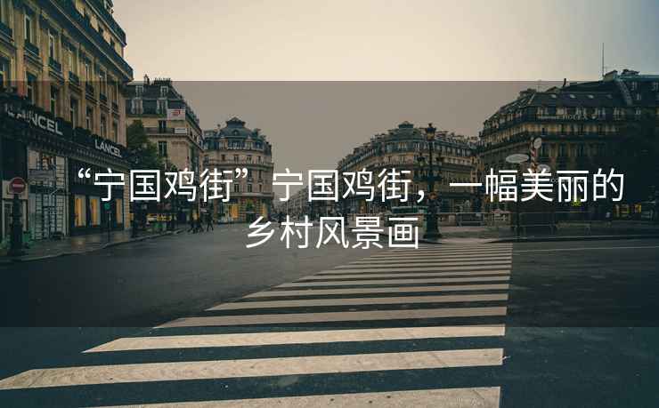 “寧國(guó)雞街”寧國(guó)雞街，一幅美麗的鄉(xiāng)村風(fēng)景畫(huà)