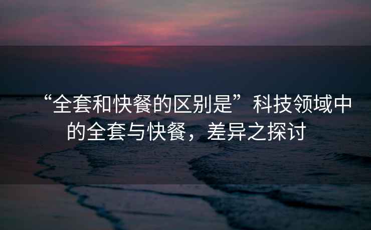 “全套和快餐的區(qū)別是”科技領(lǐng)域中的全套與快餐，差異之探討