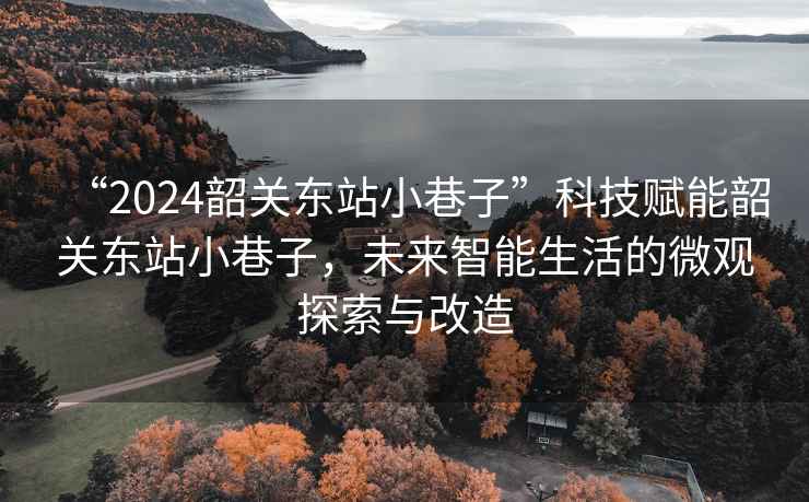“2024韶關(guān)東站小巷子”科技賦能韶關(guān)東站小巷子，未來智能生活的微觀探索與改造