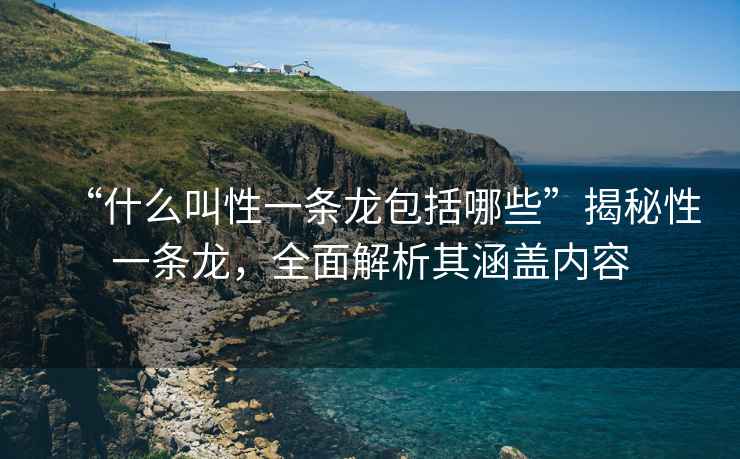 “什么叫性一條龍包括哪些”揭秘性一條龍，全面解析其涵蓋內(nèi)容